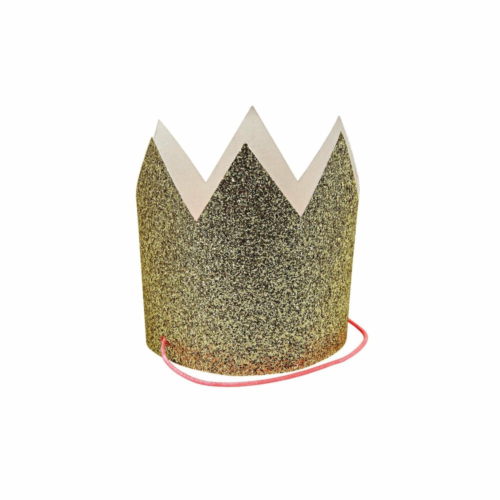 Costumes & Dress Up | Mini Gold Glitter Crowns (X 8) Costumes & Dress Up Costumes & Dress Up