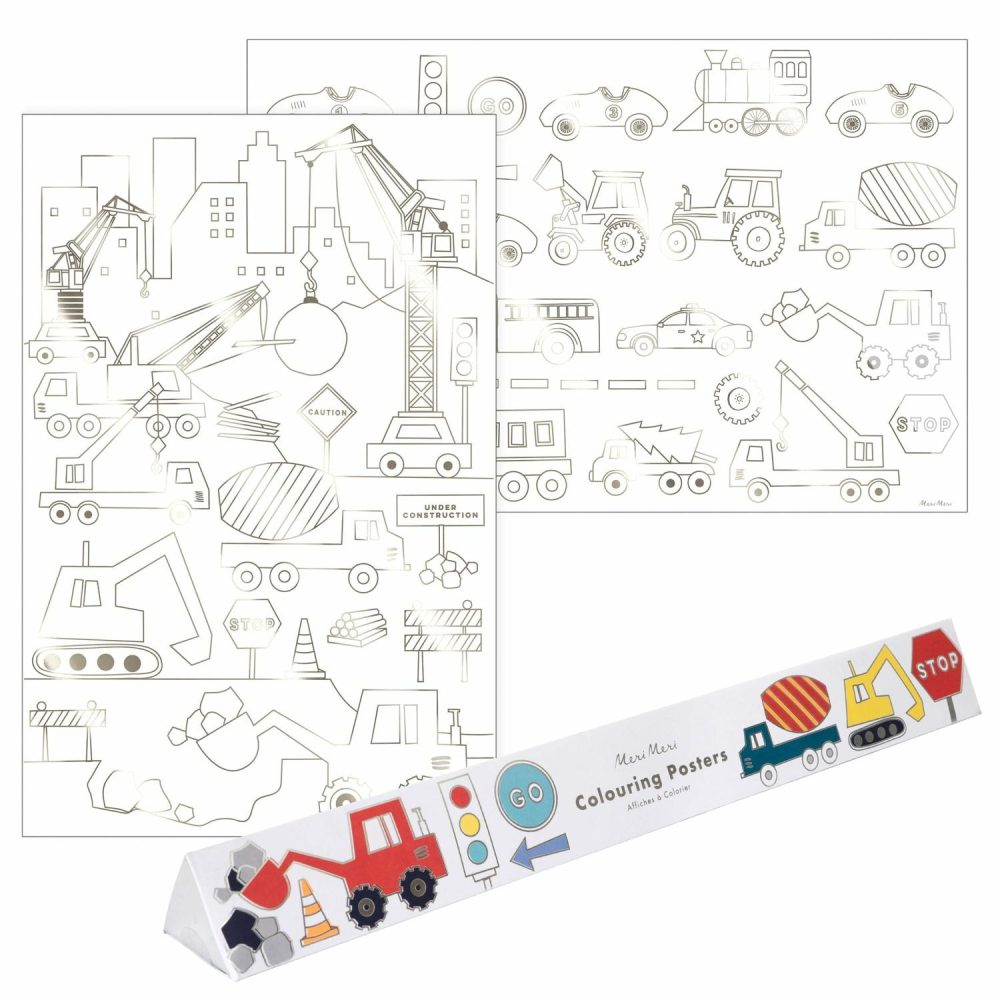 Craft Kits | Construction Coloring Posters (X 2) Craft Kits Craft Kits