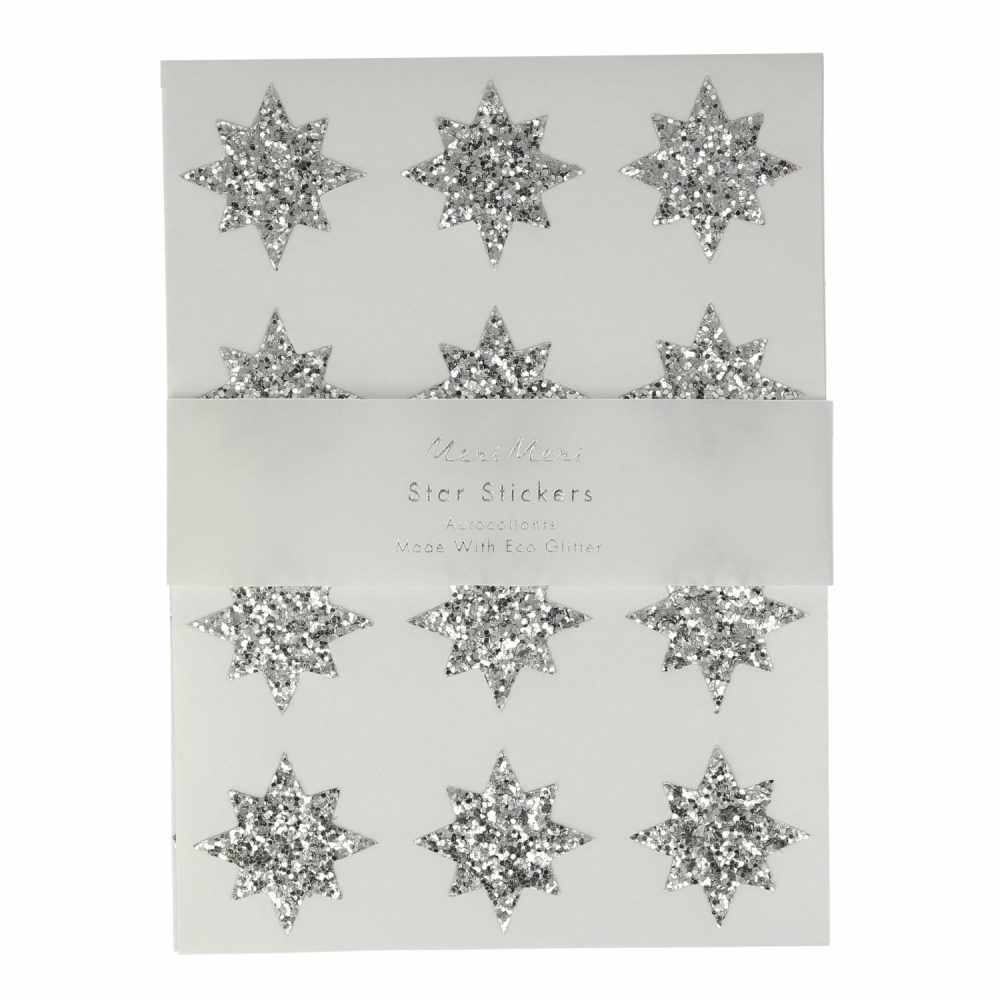 Craft Kits | Silver Star Glitter Stickers (X 8 Sheets) Craft Kits Craft Kits