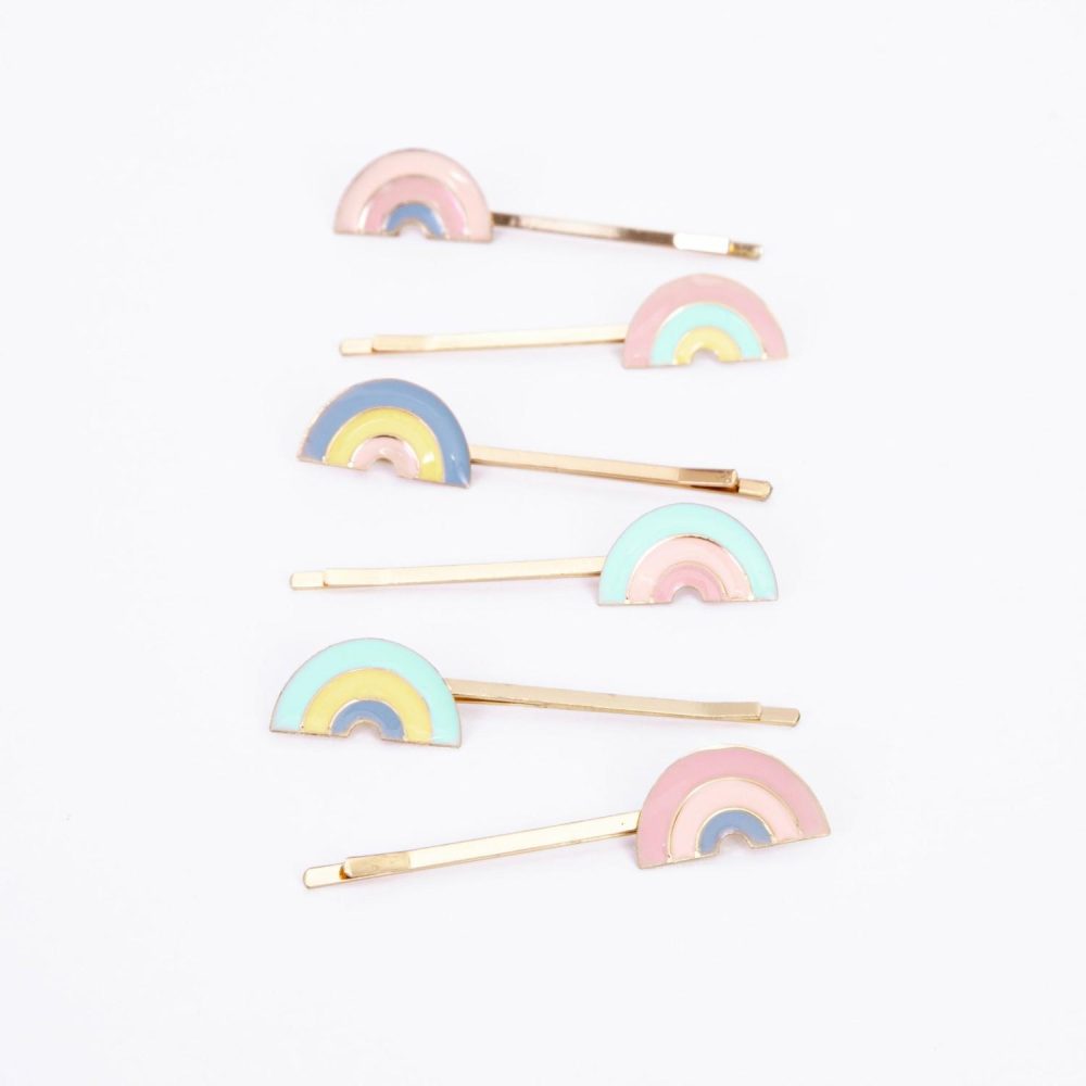 Hair Accessories | Enamel Rainbow Hair Slides (X 6) Hair Accessories Hair Accessories