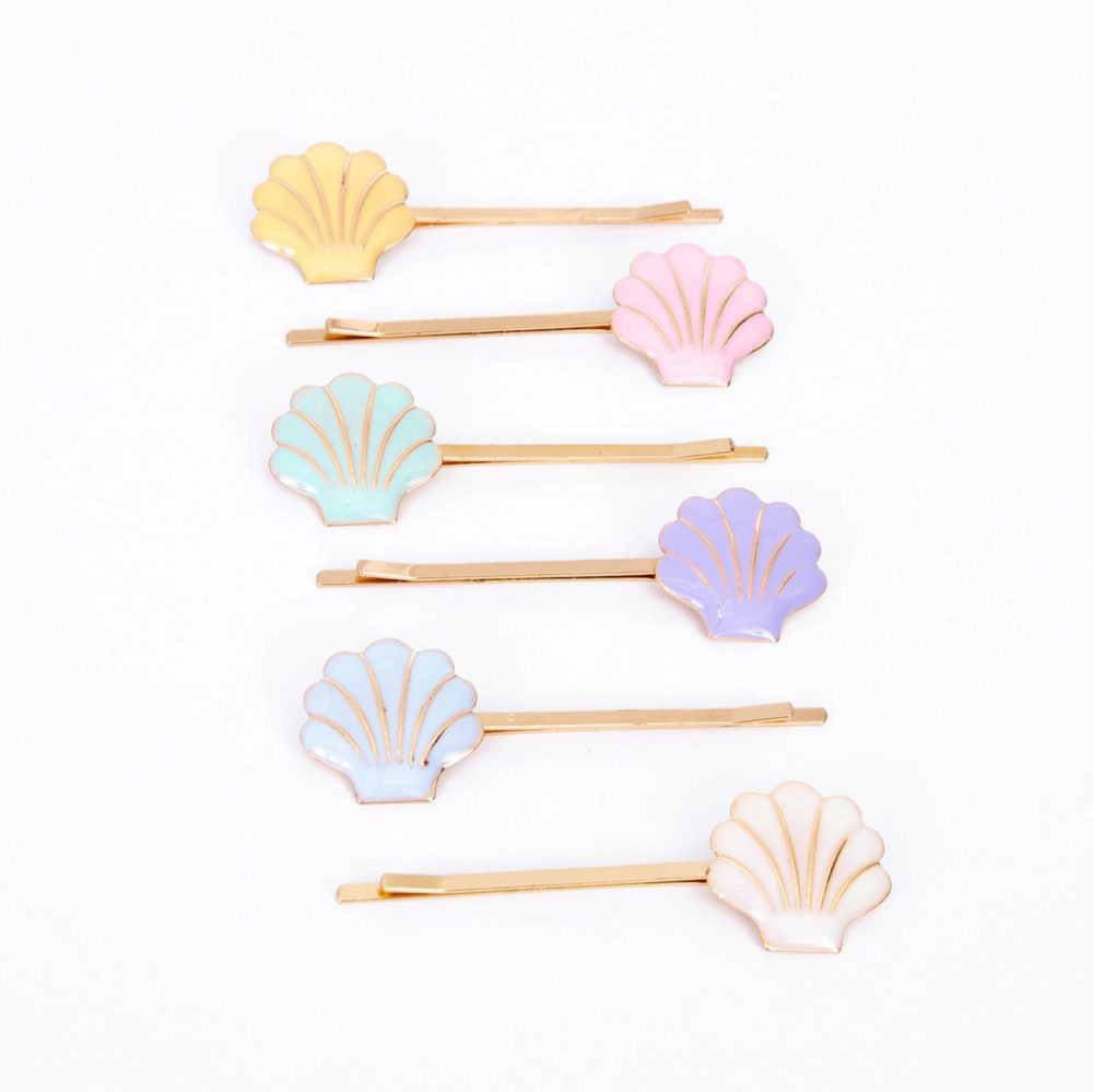 Hair Accessories | Enamel Shell Hair Slides (X 6) Hair Accessories Hair Accessories