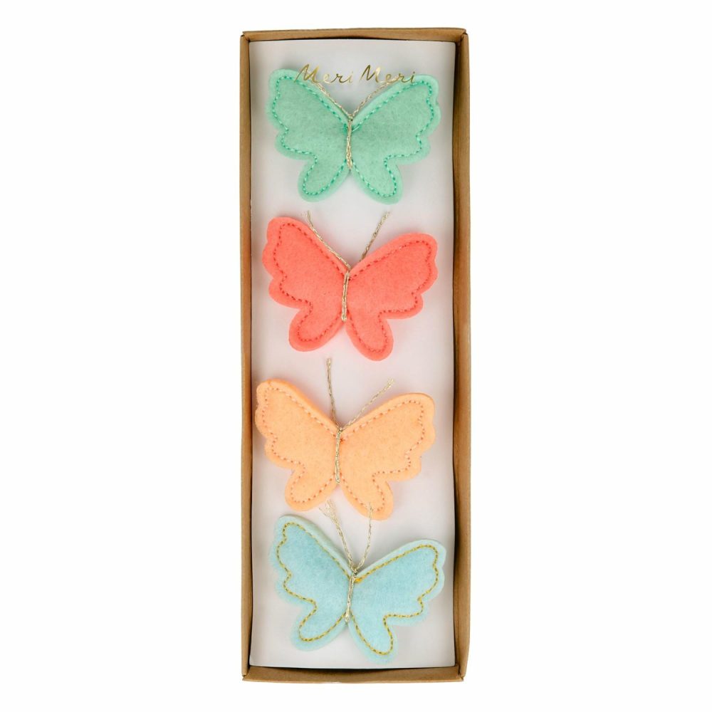 Hair Accessories | Felt Butterfly Hair Clips (X 4) Hair Accessories Hair Accessories