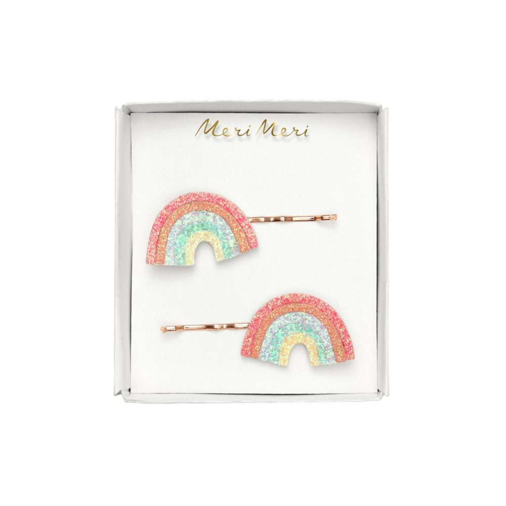 Hair Accessories | Glitter Rainbow Hair Slides (X 2) Hair Accessories Hair Accessories