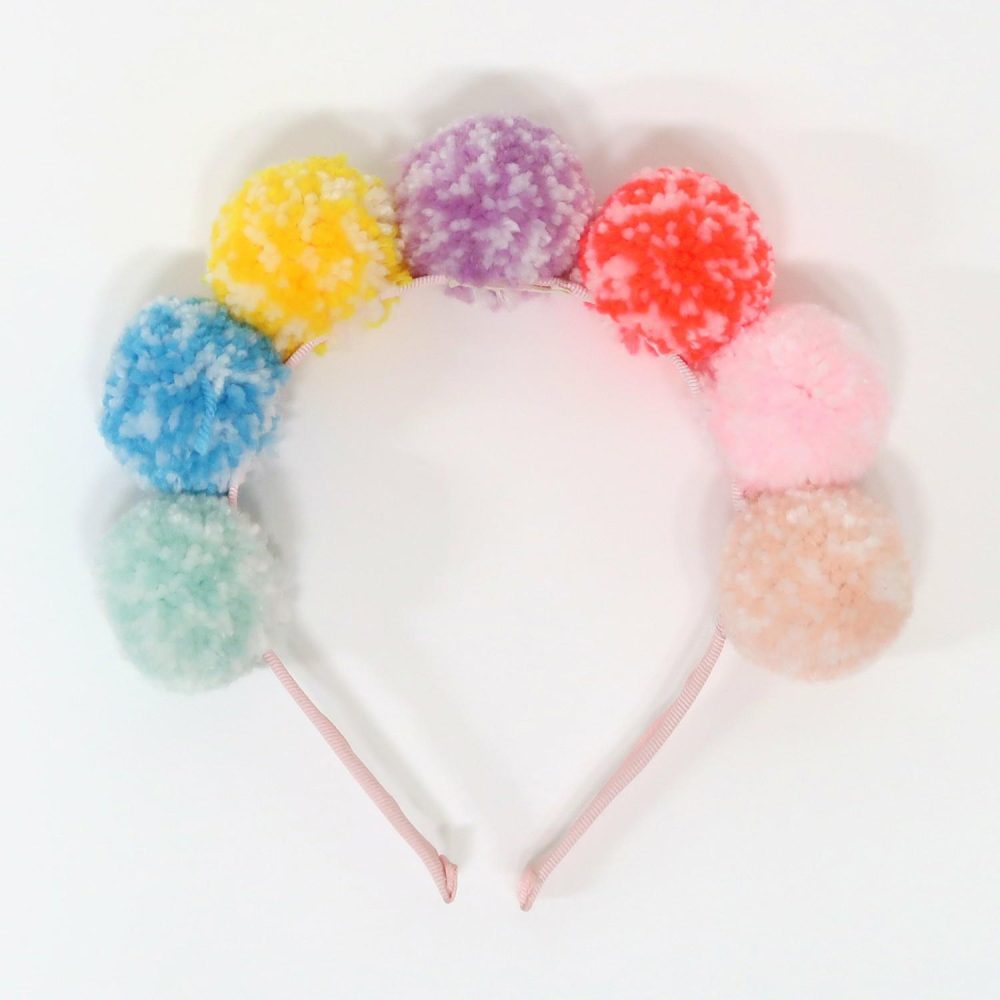 Hair Accessories | Rainbow Pompom Headband Hair Accessories Hair Accessories