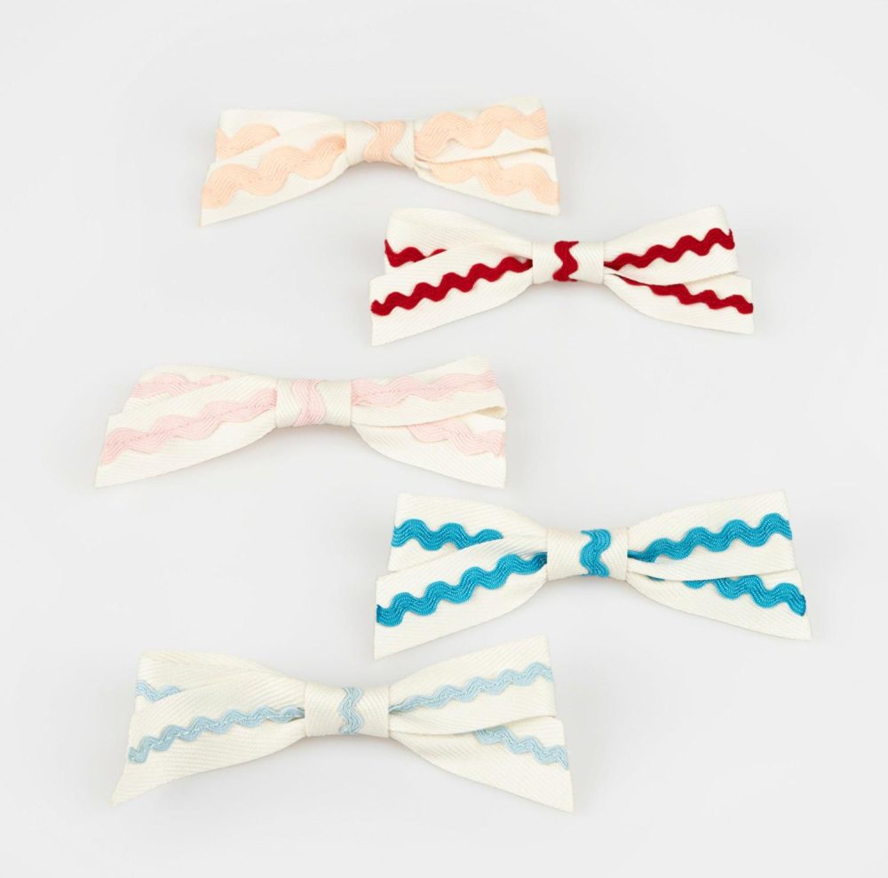 Hair Accessories | Ric Rac Bow Hair Clips (X 5) Hair Accessories Hair Accessories