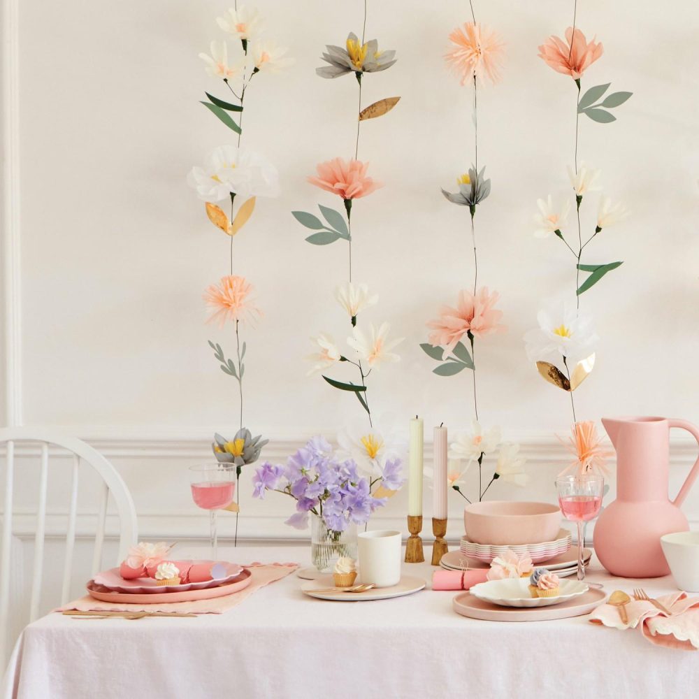 Hanging Party Backdrops | Pastel Flower Wall Hanging Party Backdrops Hanging Party Backdrops