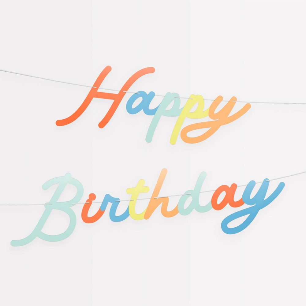 Happy Birthday Banners | Bright Personalizable Birthday Garland Set Happy Birthday Banners Happy Birthday Banners