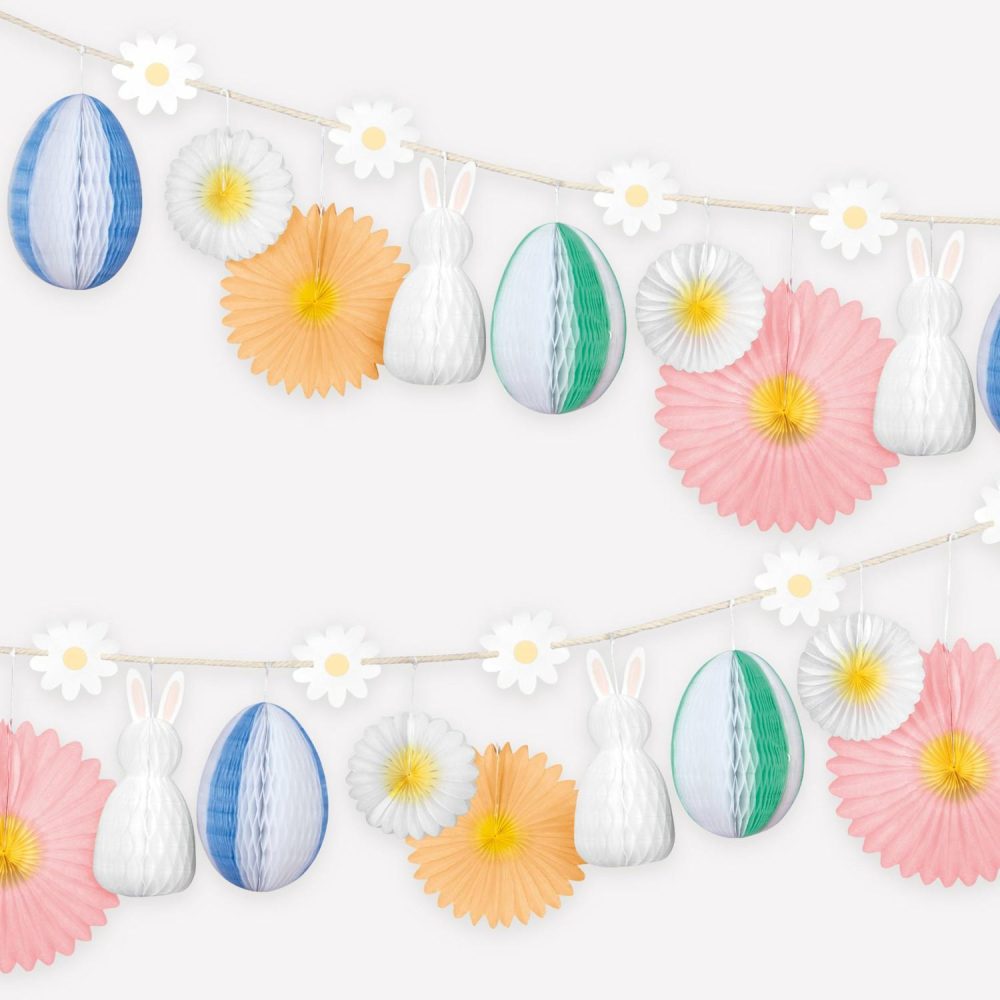 Honeycomb Garlands | Honeycomb Easter Bunny Garland Honeycomb Garlands Honeycomb Garlands