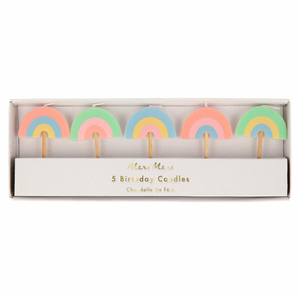 Novelty Shaped Candles | Rainbow Party Candles (X 5) Candles Novelty Shaped Candles