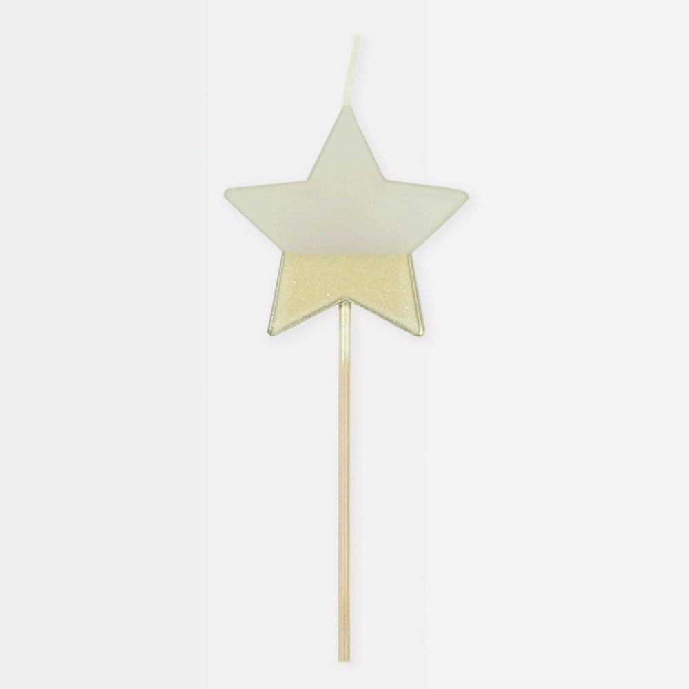 Number Candles | Gold Dipped Star Candle Candles Number Candles