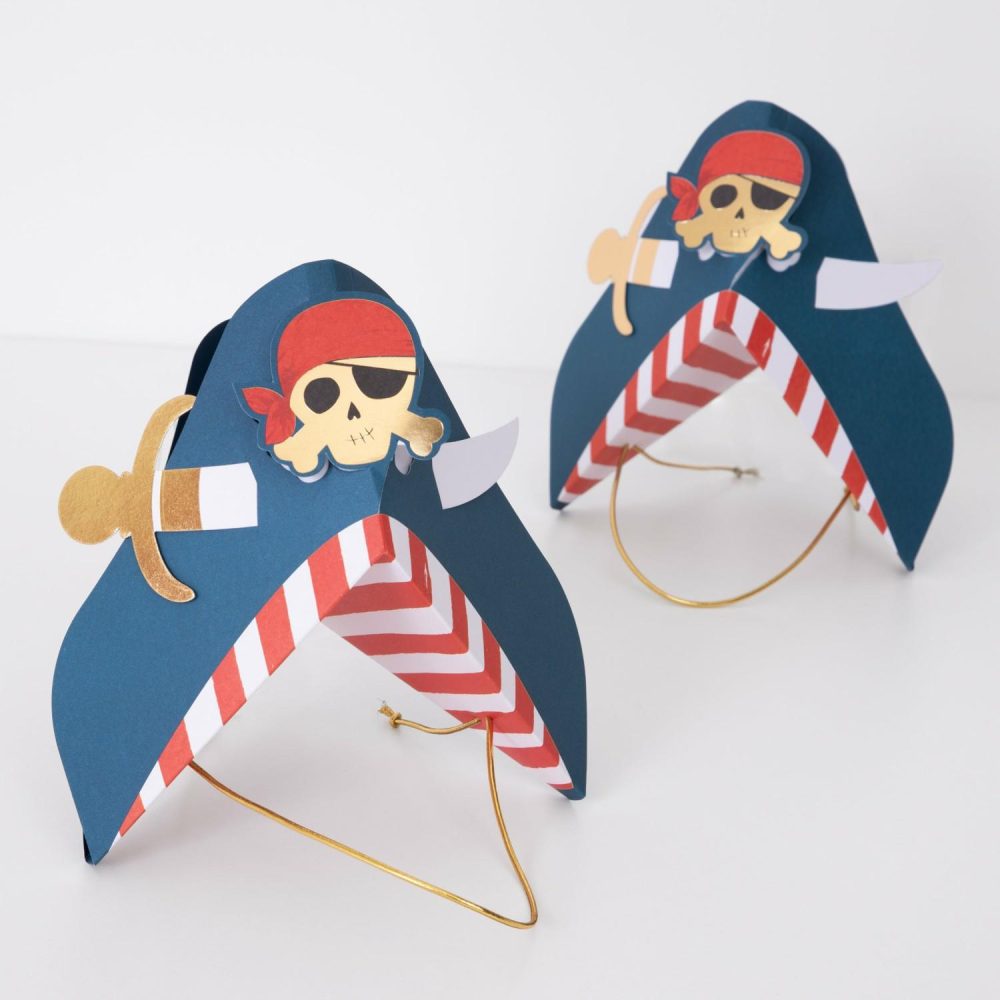 Party Hats | Blue Pirate Party Hats (X 8) Party Hats Party Hats