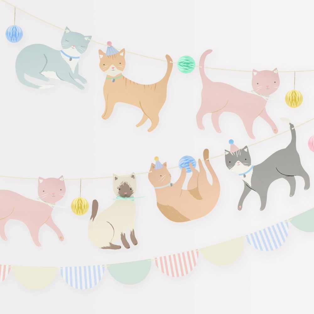 Party Themed Garlands | Cute Kittens Garland Party Decorations Party Themed Garlands