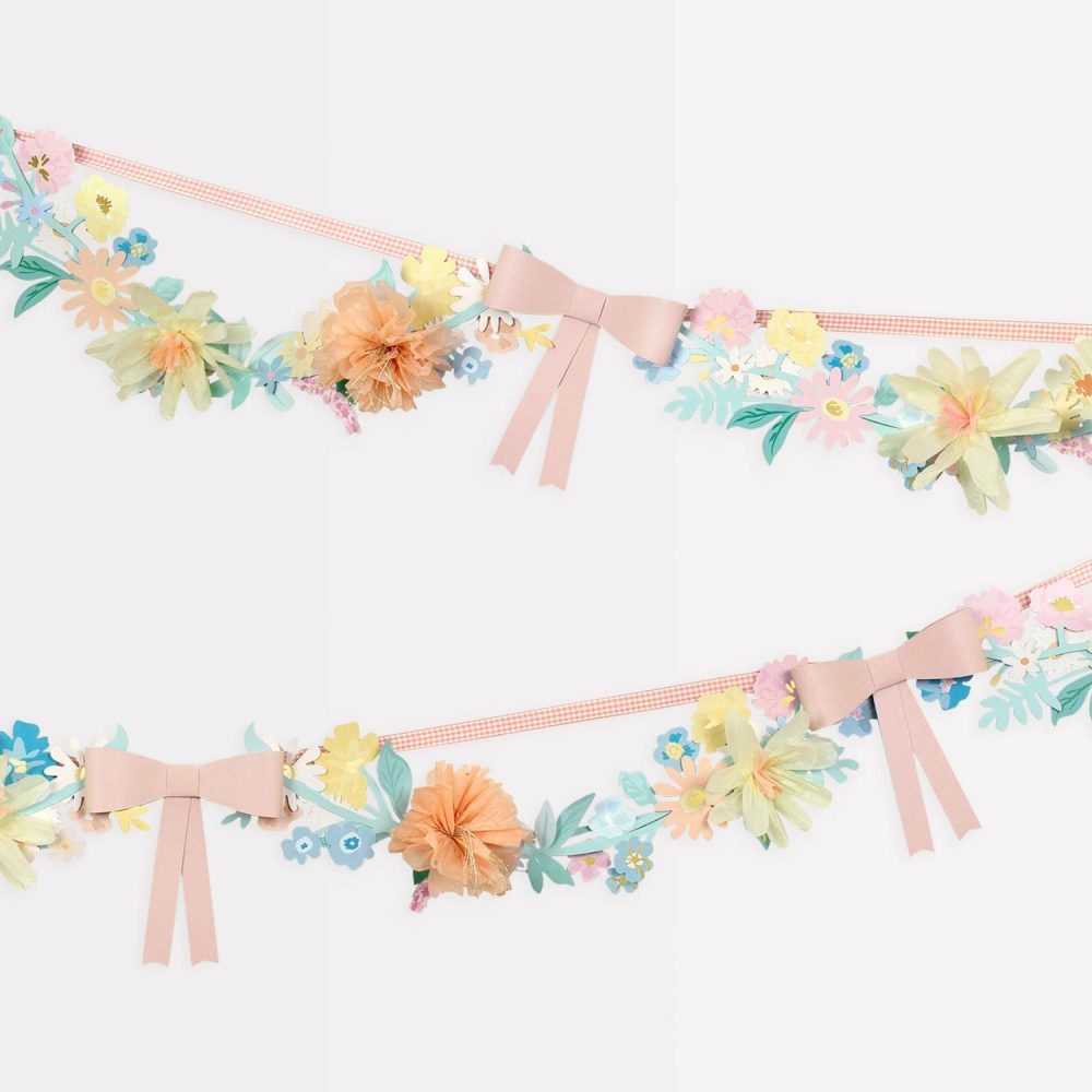 Party Themed Garlands | Flower & Bow Garland Party Decorations Party Themed Garlands