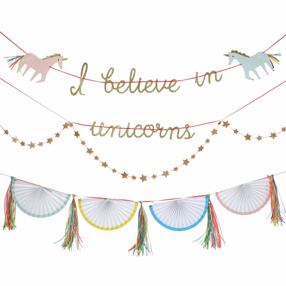 Party Themed Garlands | I Believe In Unicorns Garland Party Decorations Party Themed Garlands