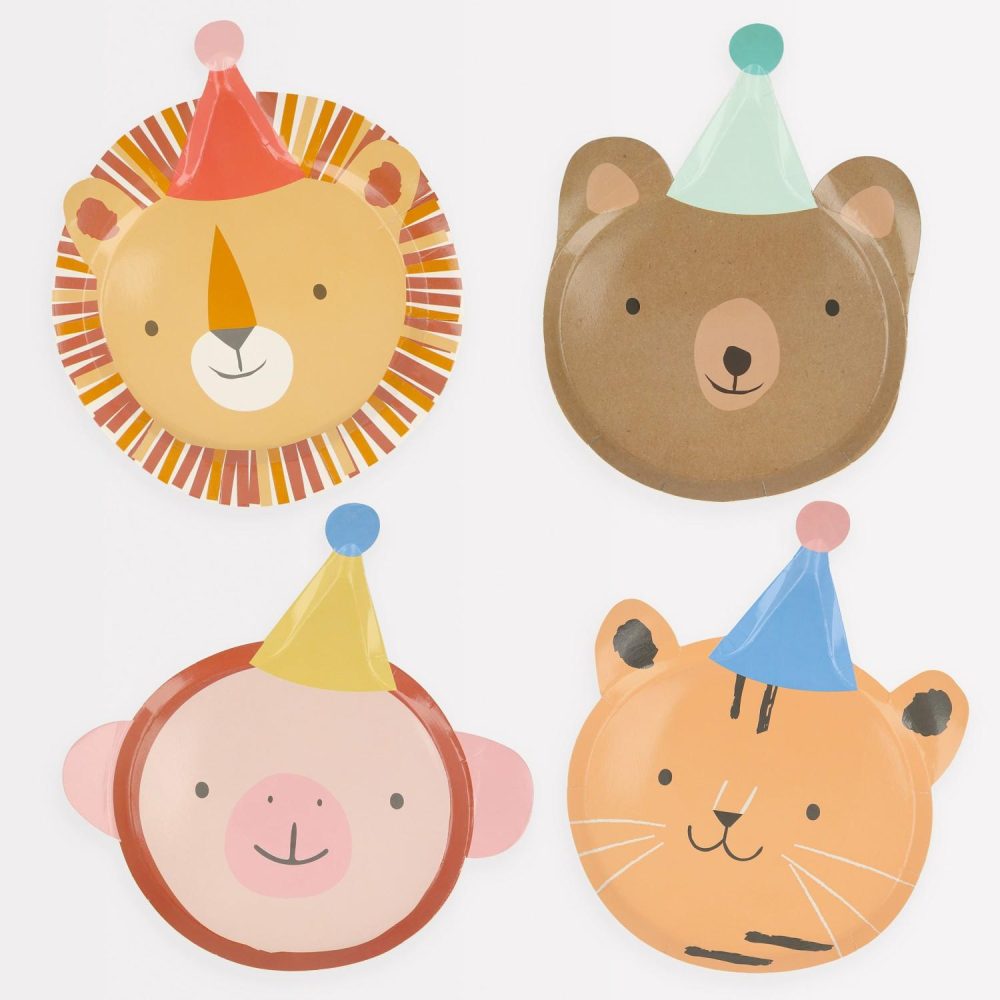 Plates, Cups & Napkins | Animal Parade Plates (X 8) Party Supplies Plates, Cups & Napkins