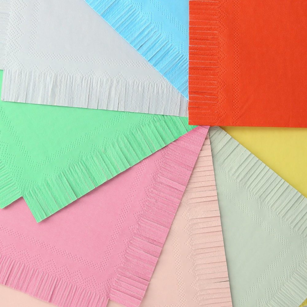 Plates, Cups & Napkins | Assorted Bright Small Napkins (X 16) Party Supplies Plates, Cups & Napkins