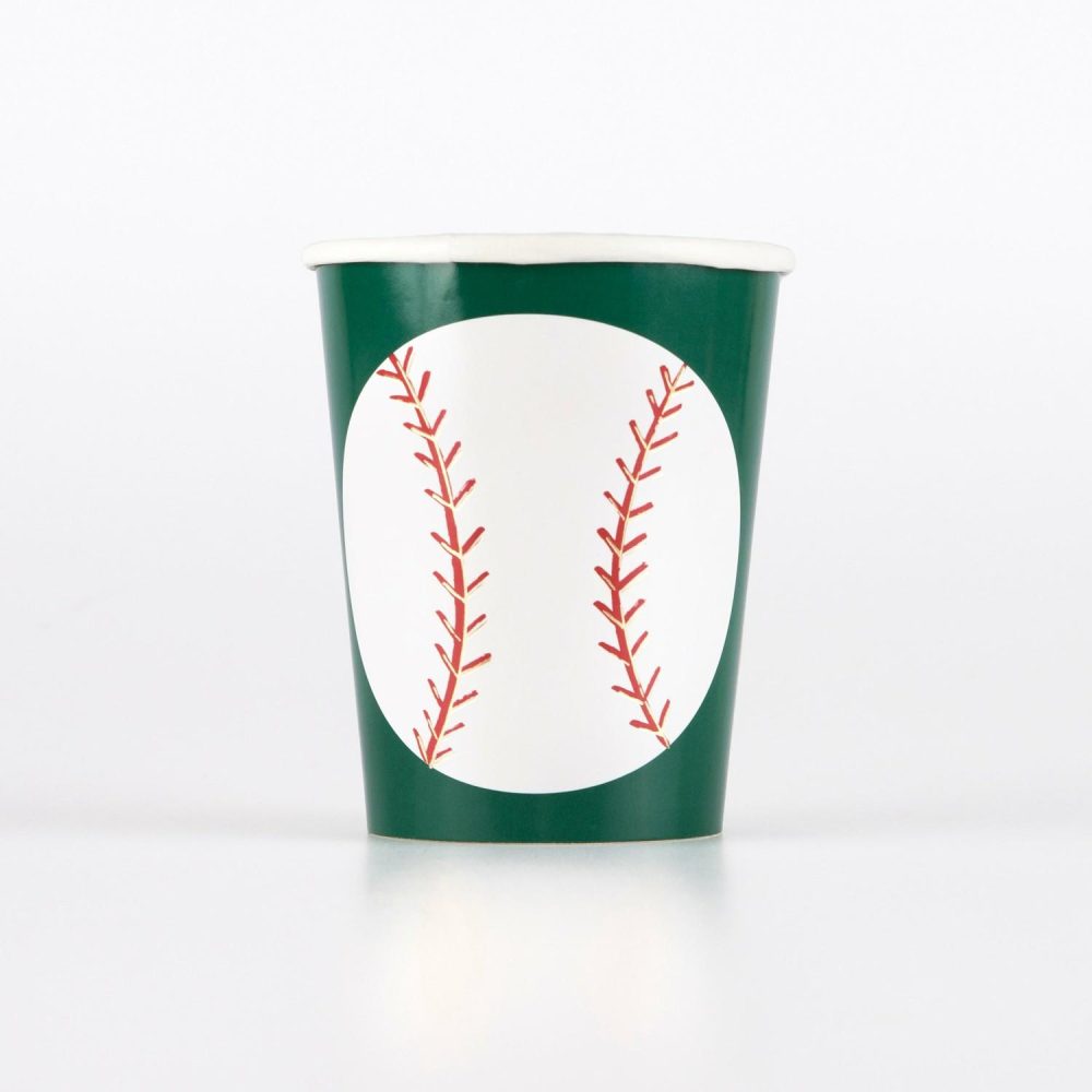 Plates, Cups & Napkins | Baseball Cups (X 8) Party Supplies Plates, Cups & Napkins