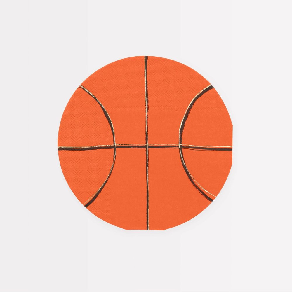 Plates, Cups & Napkins | Basketball Napkins (X 16) Party Supplies Plates, Cups & Napkins