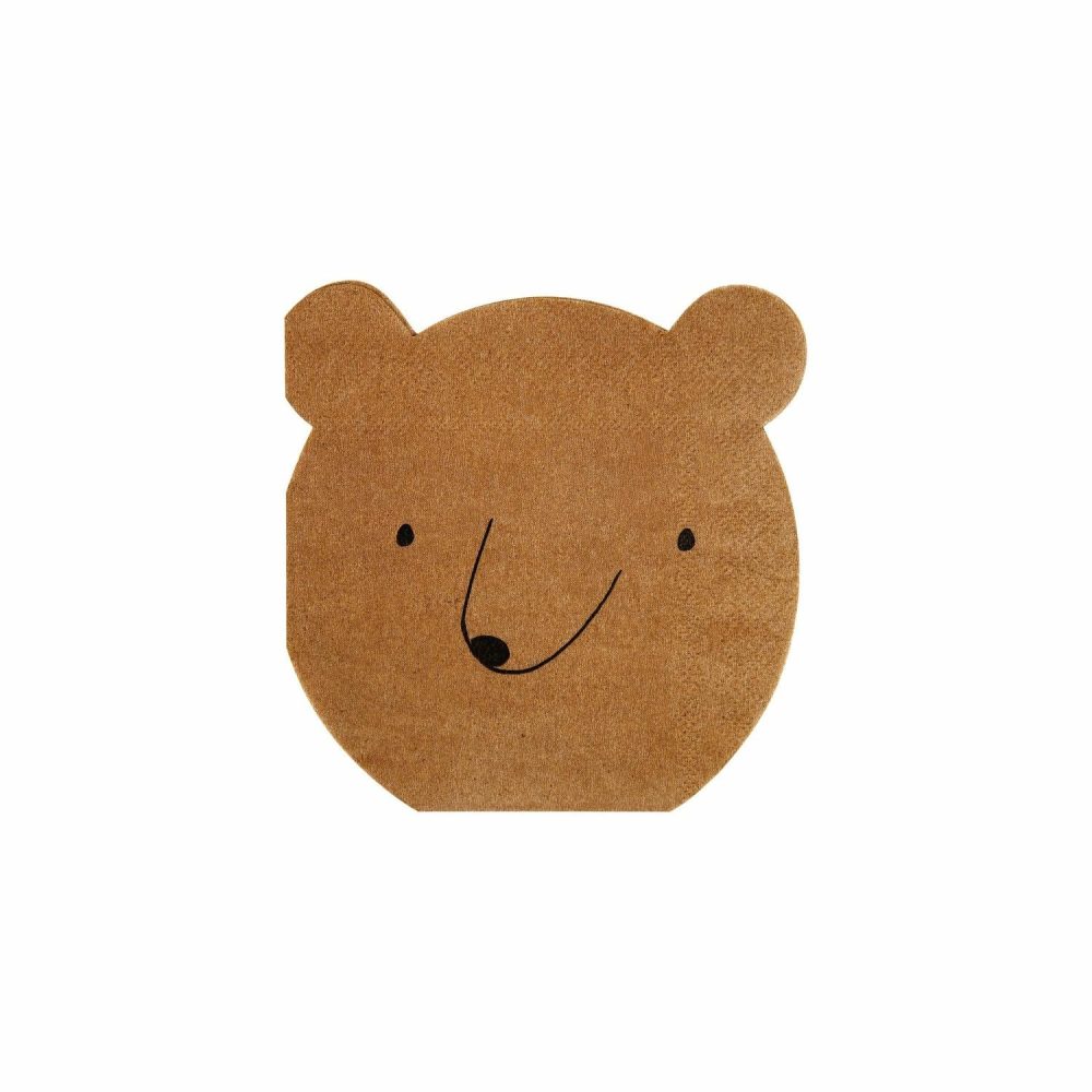 Plates, Cups & Napkins | Bear Small Napkins (X 20) Party Supplies Plates, Cups & Napkins