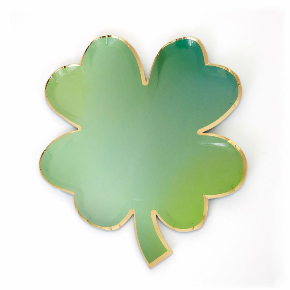 Plates, Cups & Napkins | Clover Leaf Plates (X 8) Party Supplies Plates, Cups & Napkins