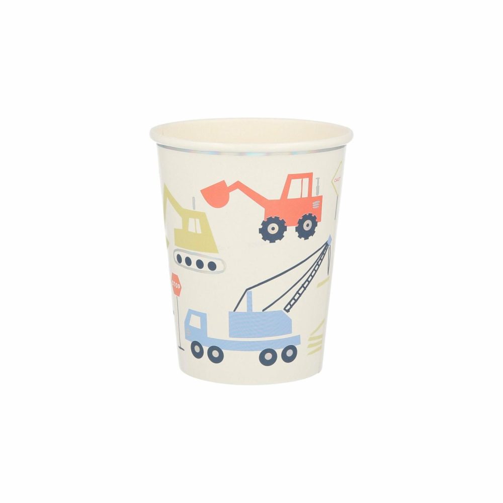 Plates, Cups & Napkins | Construction Cups (X 8) Party Supplies Plates, Cups & Napkins