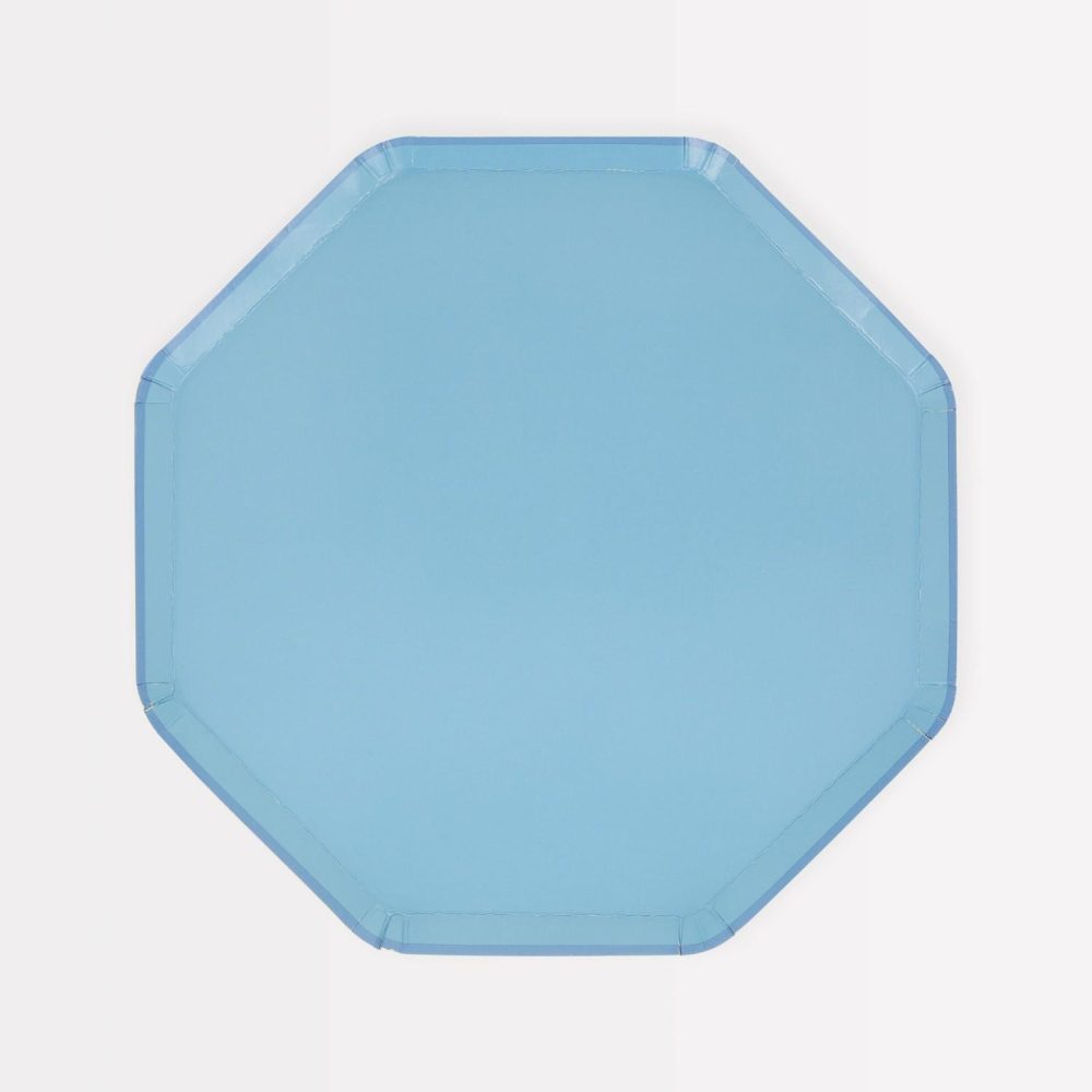 Plates, Cups & Napkins | Cornflower Blue Side Plates (X 8) Party Supplies Plates, Cups & Napkins