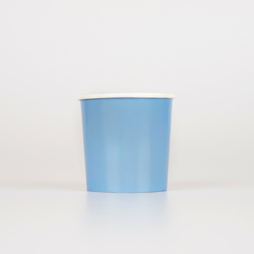 Plates, Cups & Napkins | Cornflower Blue Tumbler Cups (X 8) Party Supplies Plates, Cups & Napkins