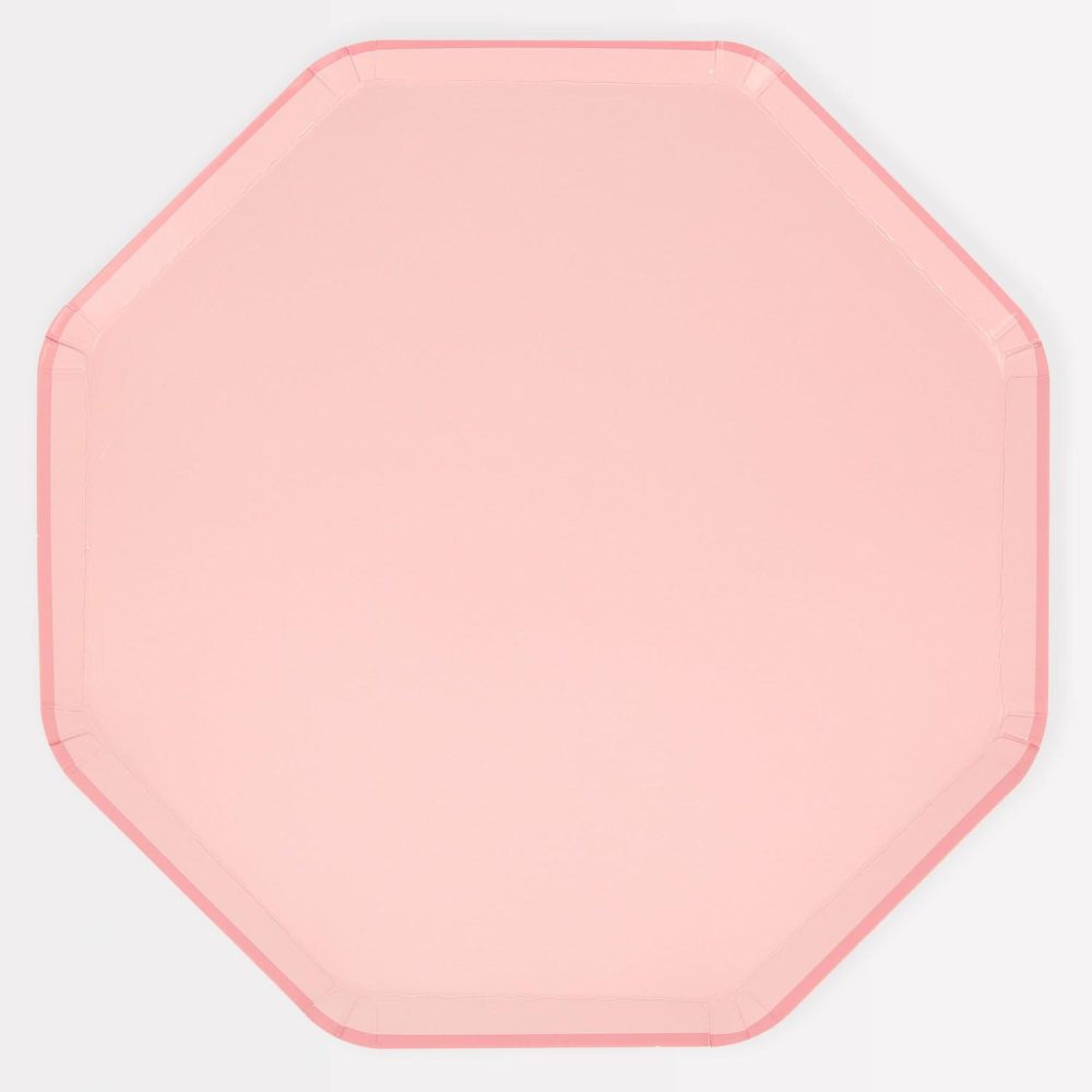 Plates, Cups & Napkins | Cotton Candy Pink Dinner Plates (X 8) Party Supplies Plates, Cups & Napkins