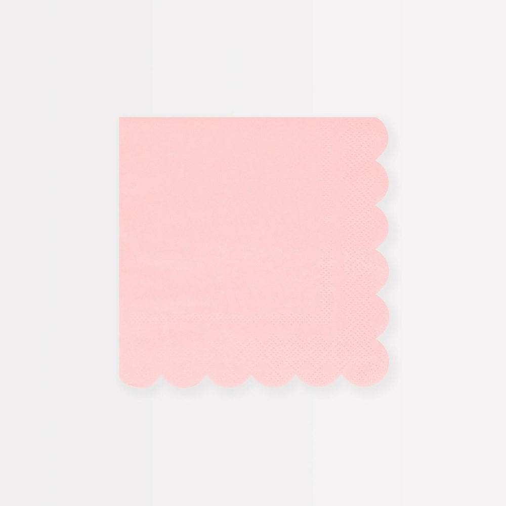 Plates, Cups & Napkins | Cotton Candy Pink Small Napkins (X 16) Party Supplies Plates, Cups & Napkins