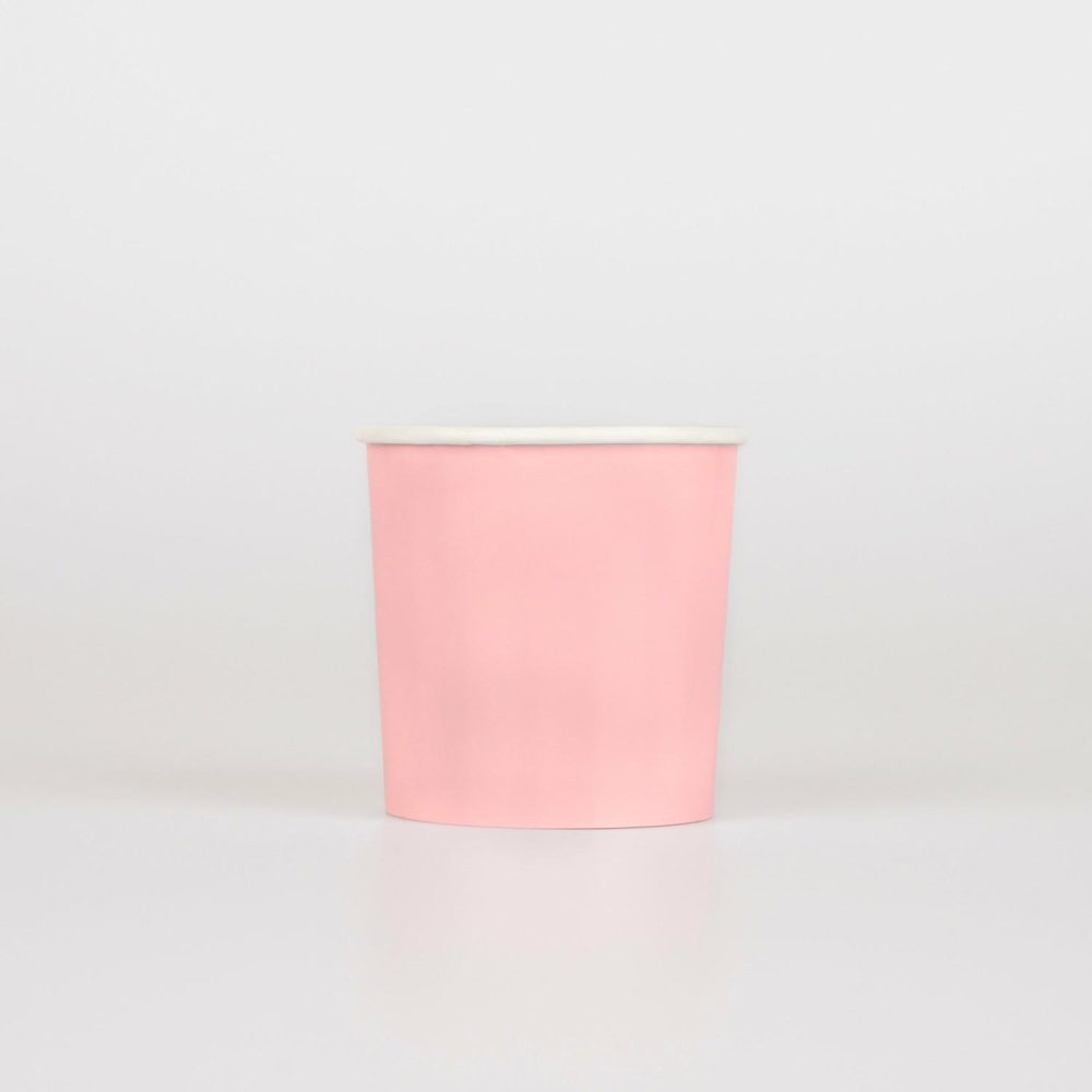 Plates, Cups & Napkins | Cotton Candy Pink Tumbler Cups (X 8) Party Supplies Plates, Cups & Napkins