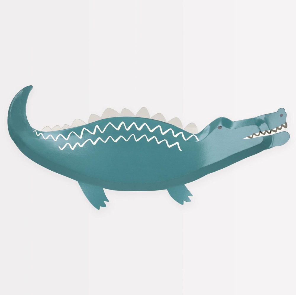 Plates, Cups & Napkins | Crocodile Plates (X 8) Party Supplies Plates, Cups & Napkins