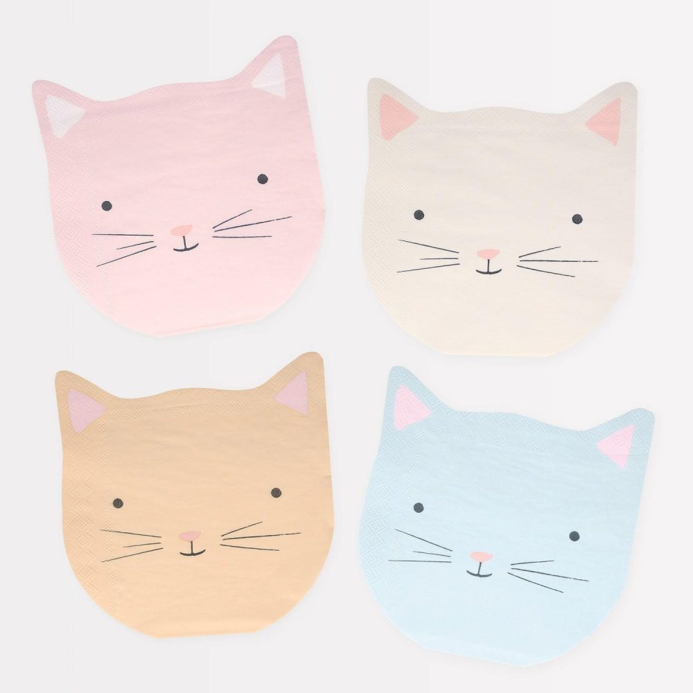 Plates, Cups & Napkins | Cute Kitten Napkins (X 16) Party Supplies Plates, Cups & Napkins