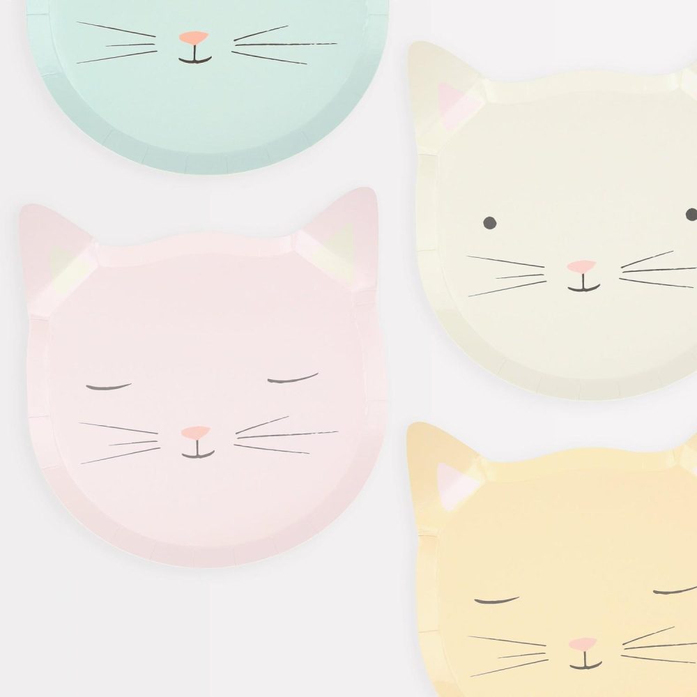 Plates, Cups & Napkins | Cute Kitten Plates (X 8) Party Supplies Plates, Cups & Napkins