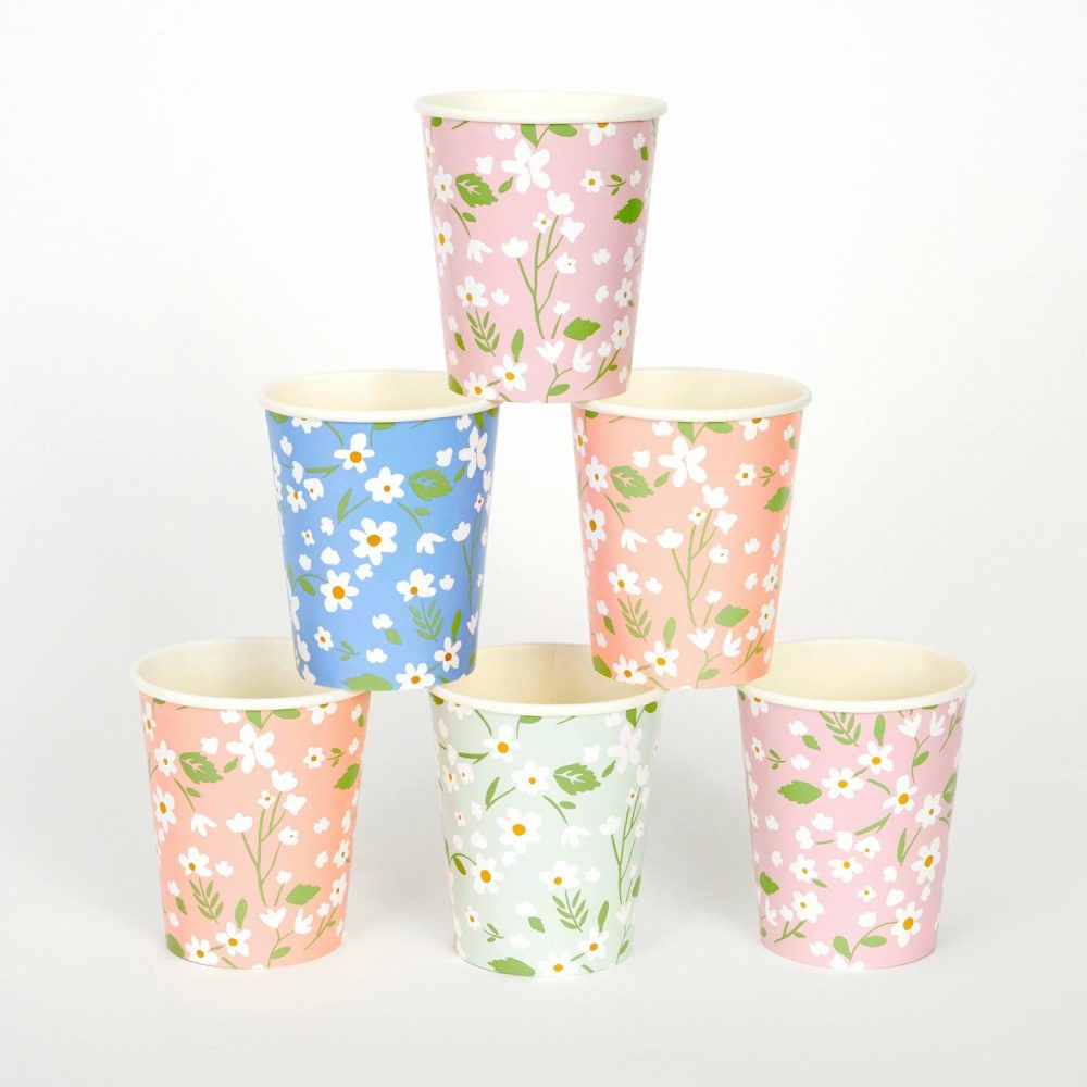 Plates, Cups & Napkins | Ditsy Floral Cups (X 12) Party Supplies Plates, Cups & Napkins