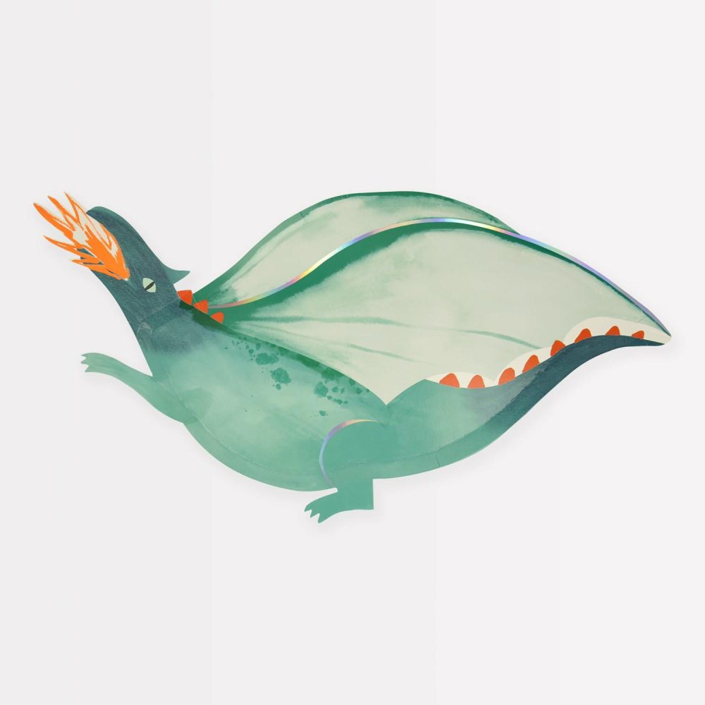 Plates, Cups & Napkins | Dragon Platter (X 4) Party Supplies Plates, Cups & Napkins