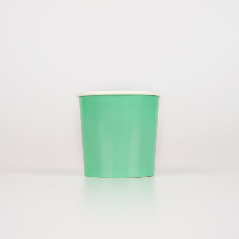 Plates, Cups & Napkins | Emerald Green Tumbler Cups (X 8) Party Supplies Plates, Cups & Napkins