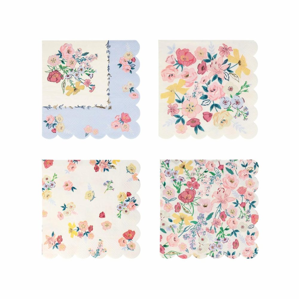 Plates, Cups & Napkins | English Garden Large Napkins (X 16) Party Supplies Plates, Cups & Napkins