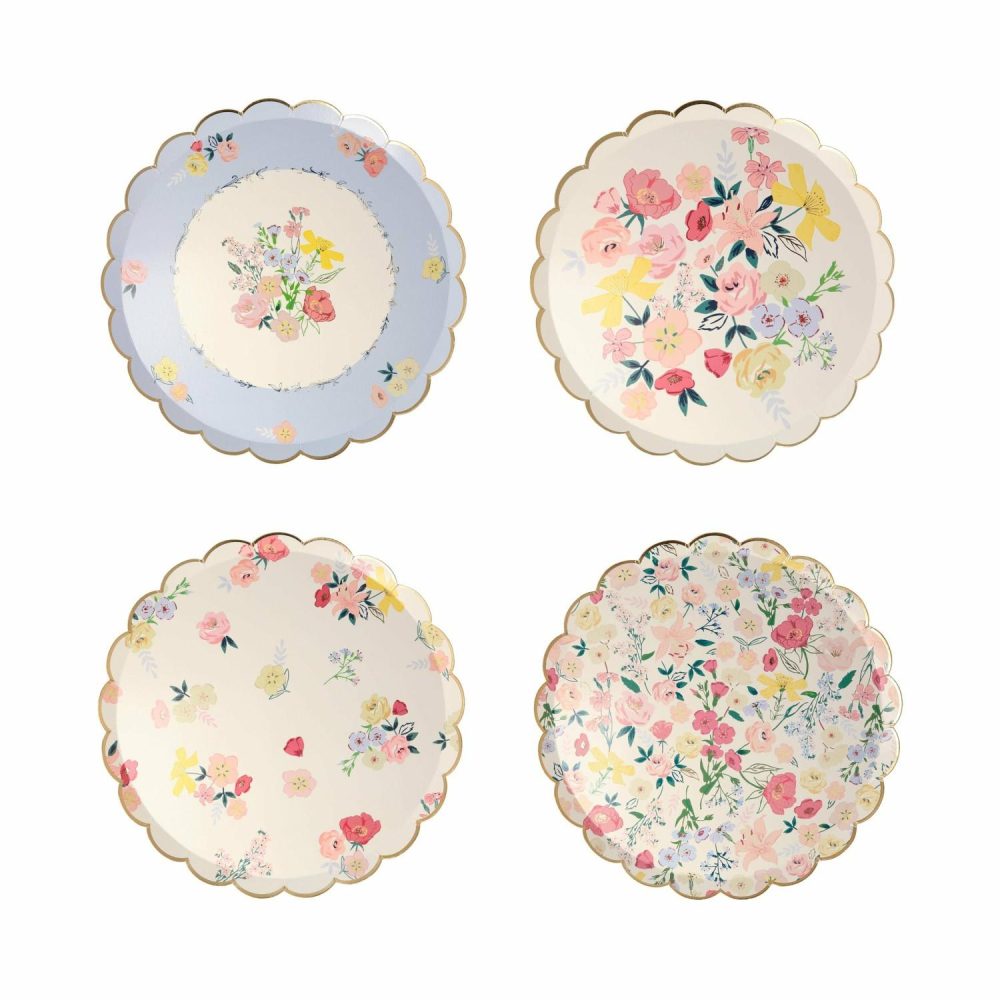 Plates, Cups & Napkins | English Garden Side Plates (X 8) Party Supplies Plates, Cups & Napkins