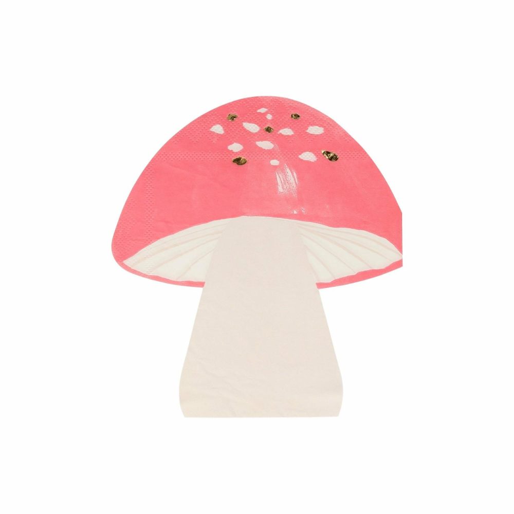 Plates, Cups & Napkins | Fairy Mushroom Napkins (X 16) Party Supplies Plates, Cups & Napkins