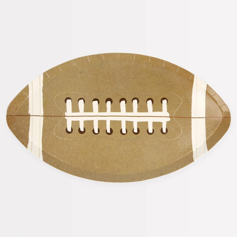 Plates, Cups & Napkins | Football Plates (X 8) Party Supplies Plates, Cups & Napkins