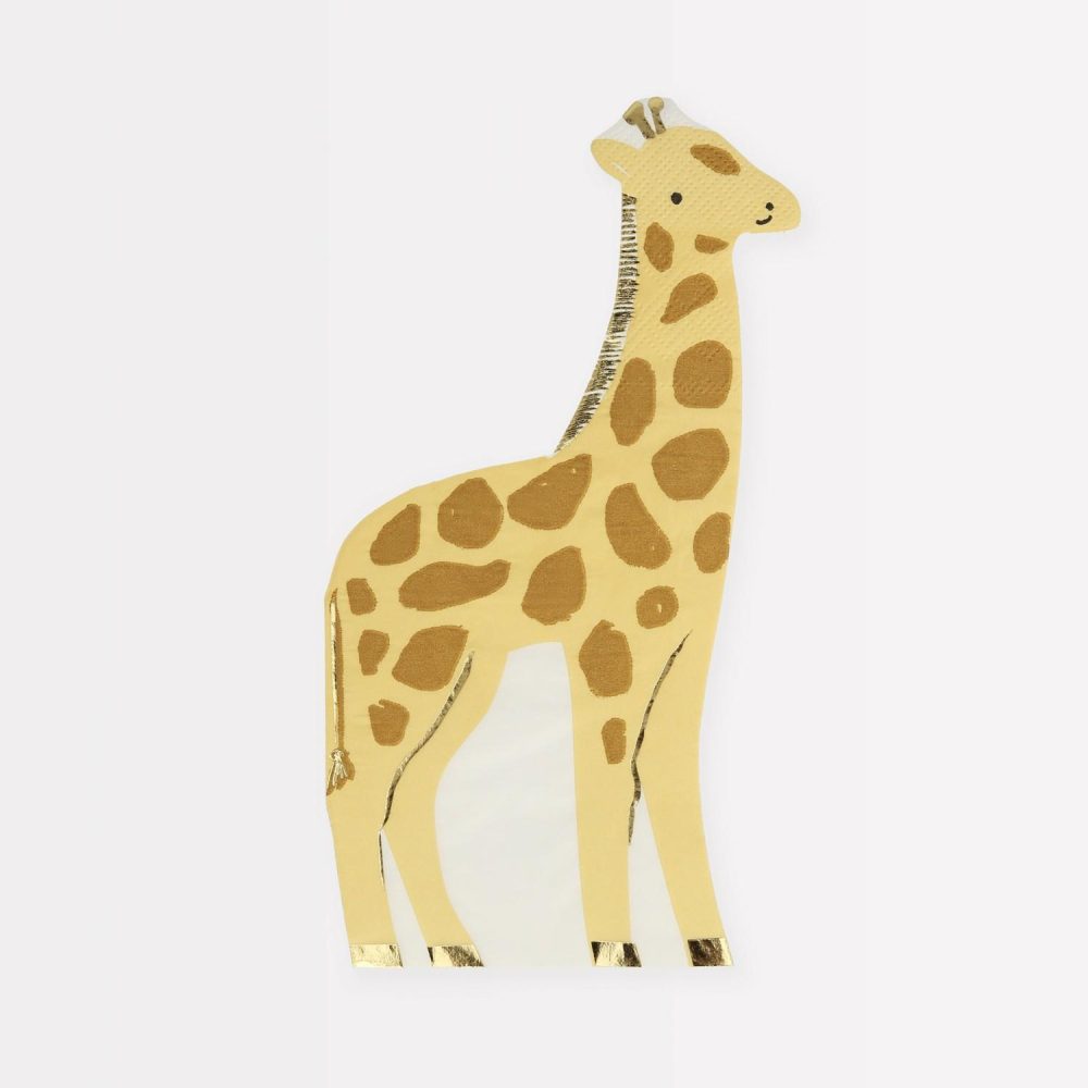 Plates, Cups & Napkins | Giraffe Napkins (X 16) Party Supplies Plates, Cups & Napkins