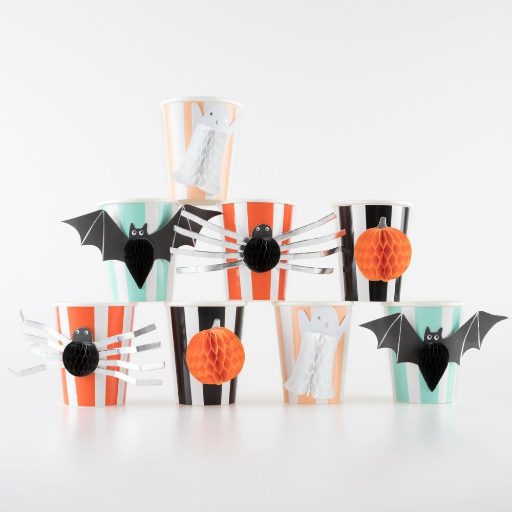 Plates, Cups & Napkins | Halloween Honeycomb Cups (X 8) Party Supplies Plates, Cups & Napkins