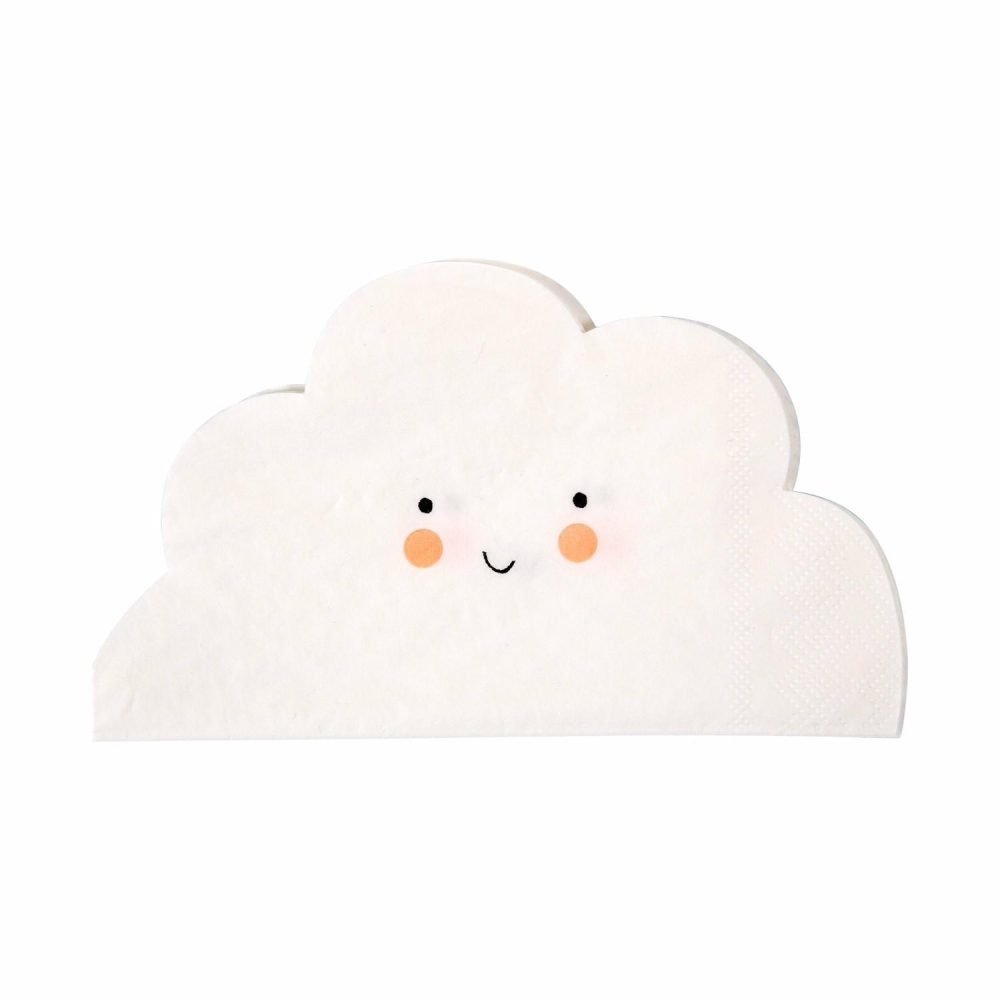 Plates, Cups & Napkins | Happy Cloud Napkins (X 20) Party Supplies Plates, Cups & Napkins