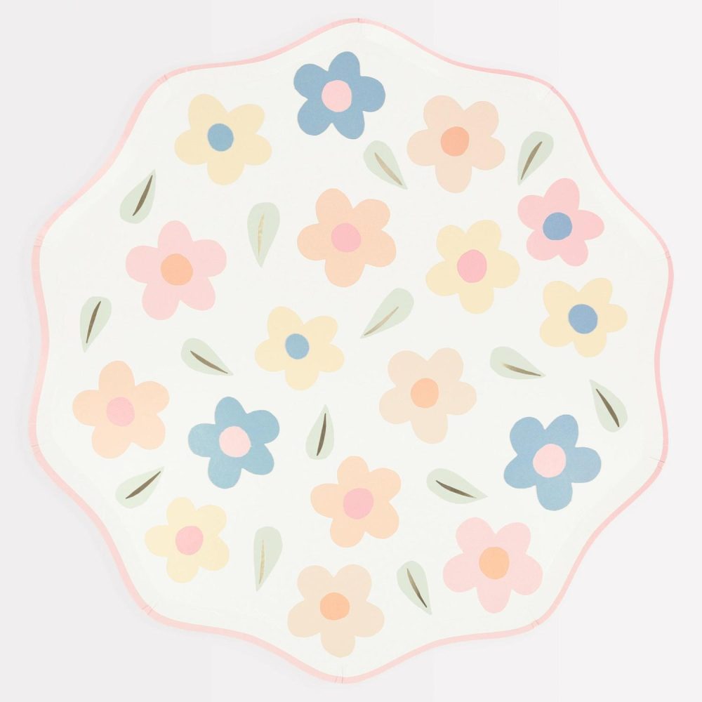 Plates, Cups & Napkins | Happy Flowers Dinner Plates (X 8) Party Supplies Plates, Cups & Napkins