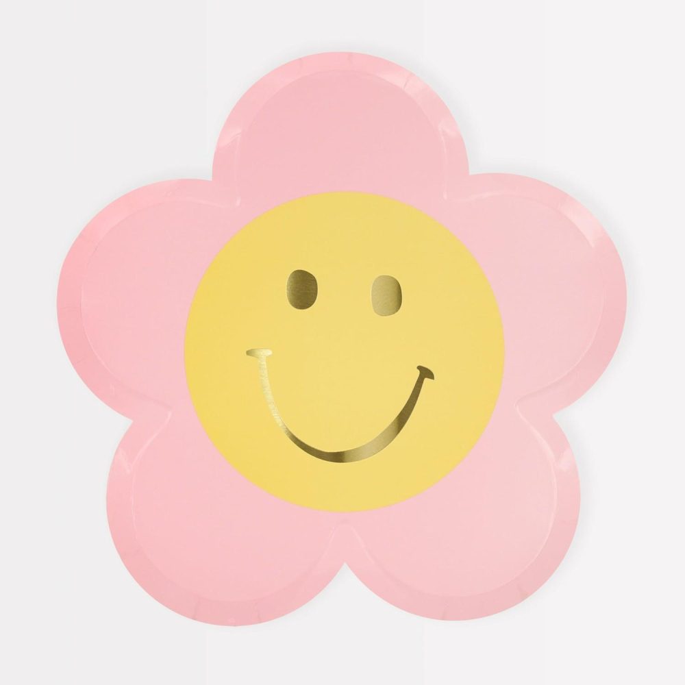 Plates, Cups & Napkins | Happy Icons Flower Plates (X 8) Party Supplies Plates, Cups & Napkins