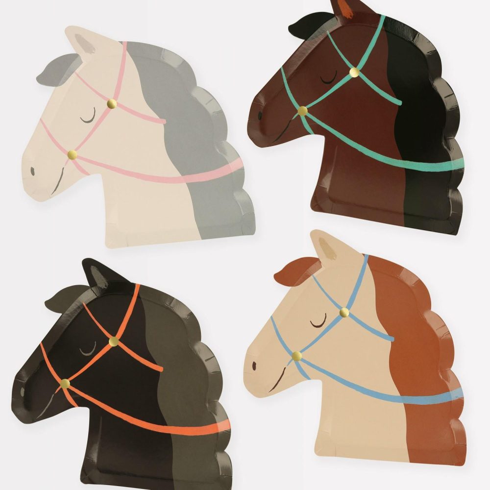 Plates, Cups & Napkins | Horse Plates (X 8) Party Supplies Plates, Cups & Napkins