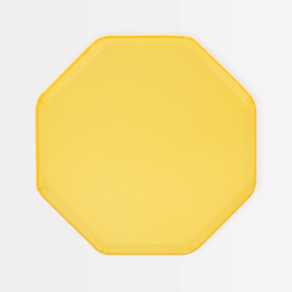 Plates, Cups & Napkins | Lemon Sherbet Side Plates (X 8) Party Supplies Plates, Cups & Napkins