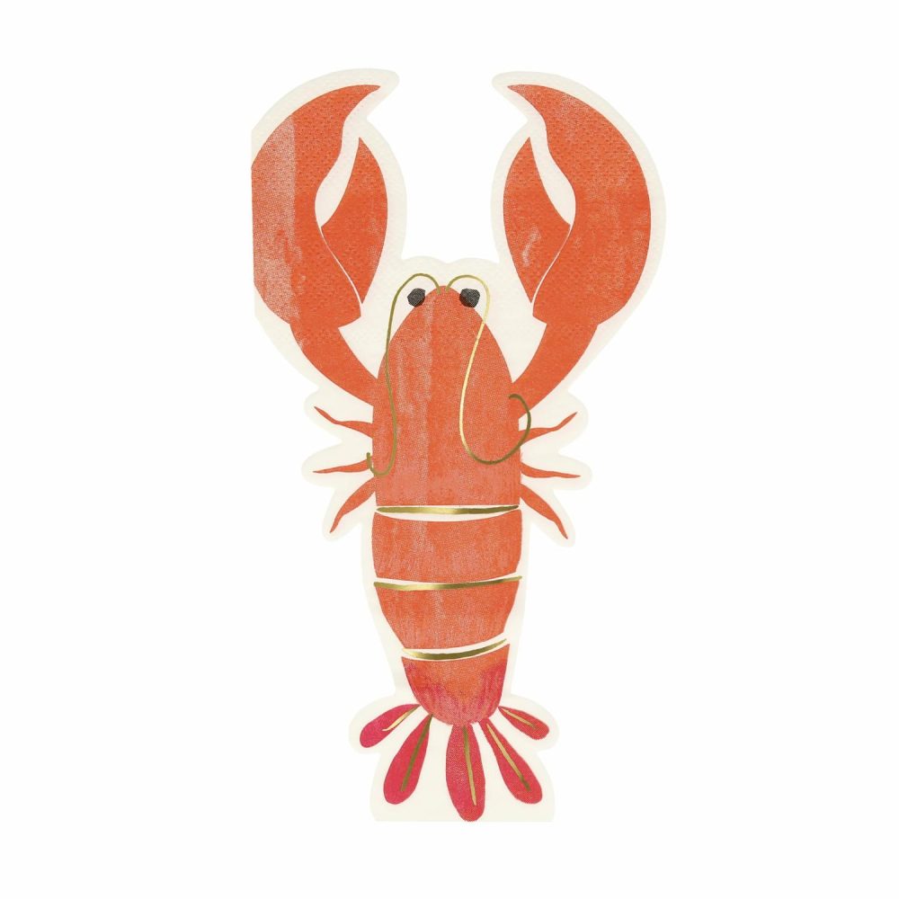 Plates, Cups & Napkins | Lobster Napkins (X 16) Party Supplies Plates, Cups & Napkins