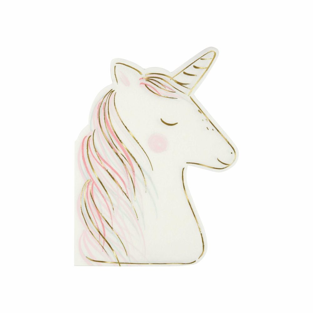 Plates, Cups & Napkins | Magical Unicorn Napkins (X 16) Party Supplies Plates, Cups & Napkins