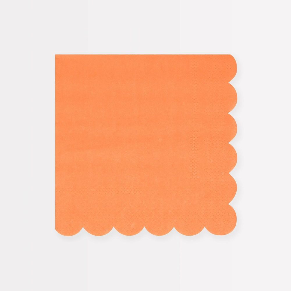 Plates, Cups & Napkins | Papaya Large Napkins (X 16) Party Supplies Plates, Cups & Napkins